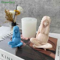 New Large and Small Size Gaia Mother of The Earth Scented Candle Silicone Mold Plaster Mold Candle Making Supplies Resin Mold H1222