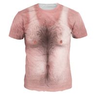 Mode Hip Hop 3d T-Shirt M￤nner Frauen T-Shirt lustige Druck Brust Haar Muskel T-Shirts Sommer M￤nnliche Frau T-Shirts 3d Good306y