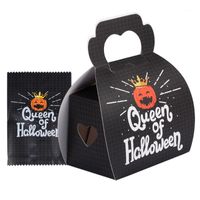 1 Set Halloween Pumpkin Treat Box Candy Bag Set Goodies Box Bag Kit1
