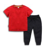 Baby baby jongen ontwerper kleding Luiiv kleine kinderen sets 2-7t childrens o-hals t-shirt korte broek 2 stks / sets jongens meisjes puur katoen