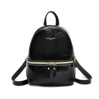 Oil skin small backpack solid color fashion trend shoulder b...