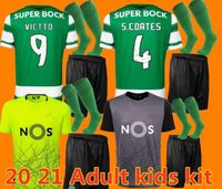 Adulto Crianças Kit Sporting Soccer Jersey 20 21 Lisboa Camisas 2020 2021 Ronaldo Fernandes Nani Football Jersey Maillot