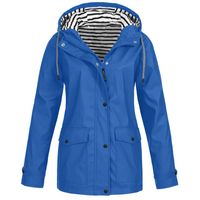Women' s Jackets Women Solid Autumn Rain Outdoor Warm Pl...