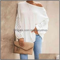 Womens Blouses & Shirts Clothing Apparel Fashion Lace Blouse Sexy Hollow Out Embroidery Shirt Casual Summer Ladies White Lantern Sleeve Loos