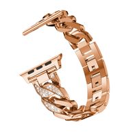 Cinghie di anello in acciaio inox diamantato con strass per cinturino per orologio Apple 44mm 40mm 45mm Bracciale in metallo per IWATCH serie 4/3/2/1 38mm 42mm 41mm smartwatch