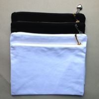 12oz black white cotton canvas makeup bag with gold silver zip and matching color lining blank cosmetic bags toiletry pouch45