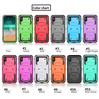 Back Clip Shockproof Rugged Combo Phone Cases for iphone 11 13 Pro Max 12 Mini XS XR X 6 7 8 Plus 13 Pro 3 in 1 Robot Defender Pro2130