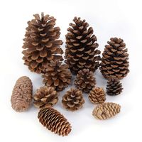 Decorative Flowers & Wreaths Christmas Natural Pine Cone Nuts Fake Plant Artificial Flower Pineapple Cones For Xmas Year Home Decor DIY Wrea