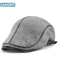 Bereliler Orijinal Jamont Kalite İngilizce Stil Kış Yün Yaşlı Erkekler Kalın Sıcak Bere Şapka Klasik Tasarım Vintage Visor Cap Snapback