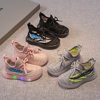 LED bebê atlético crianças sapatos crianças sapatilhas meninas meninos correndo esportes desgaste casual b7469