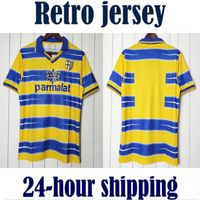 9899 Parma Retro Yellow 1998 1999 Jerseys de football rétro