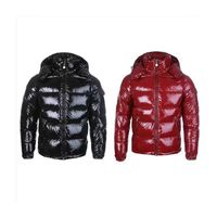 Mens Designer Winter Embroidery Patterns Down Jacket Hooded Jackets Coats Clothe Men Women Couples Parka Outerwear Thick Coat Black Red Size