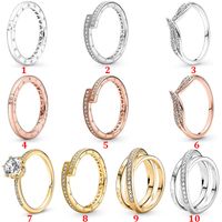925 anillos de plata esterlina Colección de Día de San Valentín Tanabata Tambaleó tres anillos New Leaf Durey Heart Ring Ladies Luxury Jewelry Aniversario Regalo con caja