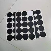 Round Black Rubber Coaster Pad Self Adhesive Cup Bottom Stic...