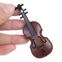 10Pieces Lot 1 12 Dolls House Miniature Plastic Violin Music Instrument Model Accessories Toy