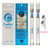 Cookies Einweg-Vape-Stift wiederaufladbar 280mAh-Batterie-Starter-Kits Ölpatronen leerer Zerstäuber-Verdampfer 0,5ml-Karren-Glas-Glaspitzen Einweg-E-Zigaretten-Kit