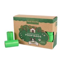 Rolls Pet Poop Bags Biodegradable Compostable Eco Friendly Dog Waste Bag Dispenser Outdoor Degradable Excrement