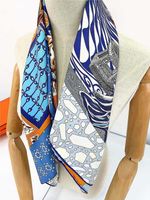 2021 Высококачественные квадратные шарфы для женщин 90 * 90см мода шикарной леди шейный шеи галстук из сатинских шалей обертывает Hijab оголовье зимний глушитель