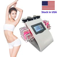 Stok ABD 40 K ultrasonik kavitasyon zayıflama makinesi 8 pedler 6in1 liposuction lllt lipolaser rf yağ kaybı vakum kırışıklık temizleme salon spa güzellik ekipmanları
