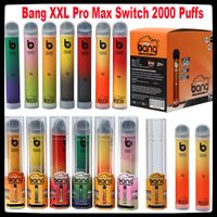 Orijinal Bang Pro MAX Anahtar Tek Kullanımlık Vape Kalem 2'de 1 E Sigara Cihazı XXL 7ML PODS 2000 Puflar XXTRA Çift Buhar Kiti