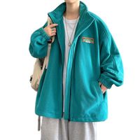 Jaqueta masculina kolmakov outono jaqueta de lã grande tamanho solto-ajuste hong kong-estilo jovem casaco casual cor sólida M-3XL