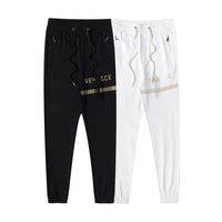 Erkek parça pantolon rahat tasarımcı yüksek kaliteli düz renk joggers pantolon gökkuşağı yan çizgili pantolon elastik belm-xxxl # 99