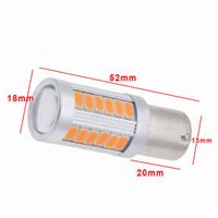 Car Headlights Stop LED Lights Brake Backup Reverse Auto Amber 1157 Tail 33SMD Bulb Replacement