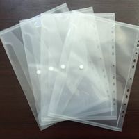 wholesale NEW A4 Clear Plastic Punched Pockets Filing Folders Wallets 