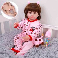 新生児のためのリアルな人形、おもちゃのバスルームの防水、22 "、56 cm