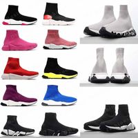 Designer Socks Shoes Casual Shoes Platform Men Mens Donna Shiny Knit Speed ​​2.0 1.0 Trainer Runner Sneaker Sunk Slock Shoe Master Embossed Womens Sneakers Speed ​​Stivaletti Parigi 35-45