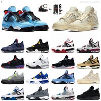 Sail 4s IV White off New Arrival Basketball Shoes Travis JUMPMAN Deep Blue Cool Grey Outdoor Sneakers Royalty Women Trainers Sport