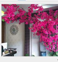 SILK BOUGAINVILLEA 120CM / 47.24 "Длина искусственных цветов Bougainvillas Spectabilis Willd Wintersweet Plum Blossom для свадьбы