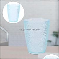 Mugs Drinkware Kitchen, Dining Bar Home & Gardenmugs 4Pcs Acrylic Non-Skid Water Cup Transparent Simple Sky-Blue Drop Delivery 2021 Nczxm