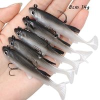 1pc 8cm 14g Bionic Fish Soft Baits & Lures 8# Hook Fishing Hooks Pesca Tackle Accessories A054