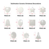 Christmas Decorations Sublimation Blanks Personalized Ornament Fashion Heart Shaped Ceramic Xmas Pendants 20pcs HH21-658