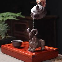 Purple Clay Goat Tea Pet Ornaments Ceramic Animal Figurine Tea Tray Accessories Creative 12 Zodiac Sheep Crafts Home Decor