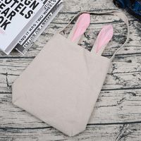 Sublimation Ostern Leinen Taschen Umweltfreundliche leere Kaninchenohr Einkaufen Handtasche Damen Baumwolltasche Wärmeübertragung Drucken A13