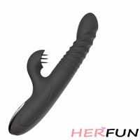 2021 Amazon Popular Thrusting Rabbit Vibrator G Spot Vagina Clitoris Stimulator Masturbator Heating USB Recharge Dildo Adult Sex Toys for Woman & Couple & Girlfriend