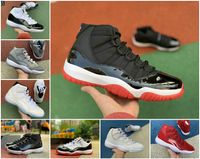 새로운 높은 낮은 og 점프 만 11 11S 25 주년 기념 UNC 농구 신발 콩코드 45 브리드 WMNS 여성 트레이너 Retros Platinum Tint Sneakers B99