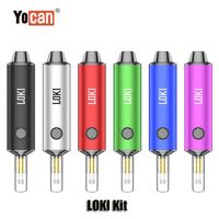 Authentische Yocan Loki Kit 650mah Vape-Stift Elektronische Zigarettenzerstäuber Wachs 15 Sekunden Kontinuierliche Wärme Zwei Modi XTAL Tip-Konzentrat mit Dual Aira22