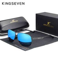 NXY Sunglasses Kingseven Lunettes de soleil Polarises Marque pour homme et femme, en alluminio, effet miroir, uv400, 2022 0121