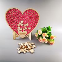 Personalized Heart shape Wedding guest book Decoration Rusti...