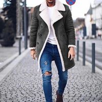Herrenwolle-Mischungen fabelhafte schnell trockene Winterjacke Männer verdicken Dicke-Kragen