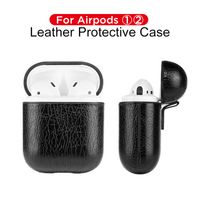 Fones de ouvido sem fio Bluetooth PU Casos de couro para ar Pods Pro Macio Skin Touch Case Capa protetora grossa com gancho Airpods anti-perdidos 2/3 fones de ouvido