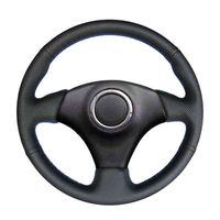 Capas de volante de couro artificial preto PU preto para Toyota Rav4 Celica Matrix MR2 supra voltz caldina Sra. Corolla J220808