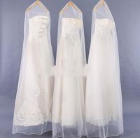 Sacos de armazenamento 50pcs de alta qualidade vestido de casamento transparente tampa de poeira macio vestido de tule nupcial Net Yarn Saco 160cm 180 cm