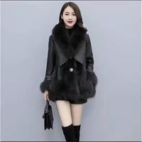 Kadın Kürk Faux Ekleme İmitasyon Ceket Orta ve Uzun Kış Moda Kore Pamuk Giysileri