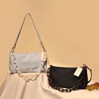 Shoulder Bags 2021 Acrylic Chain Wild Nylon Handbags Crossbody For Women Small Casual Tote Bag Bolsos Marca Mujer Lujo