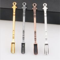 Metalen Mini Lepel Schop Dabber Tool Mini Poeder Scoop Hookah Shisha Pipe Snuff Accessoires Disposable Vape Pen A40