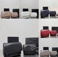 المصممون حقائب الكتف ذات السعة الكبيرة العلامة التجارية Y على شكل حرف Y Seam Leather Leany Sead Metal Chain High Qualit